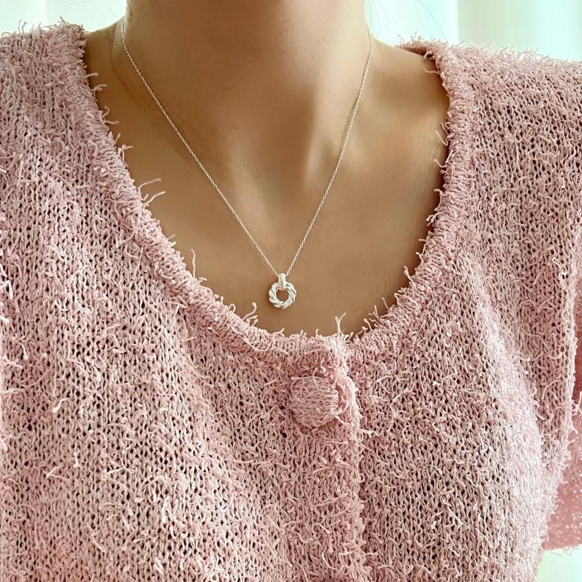 Minimalist Geometric Pendant Necklace in 925 Sterling Silver with Bow and Hexagram Accents on Snake Chain