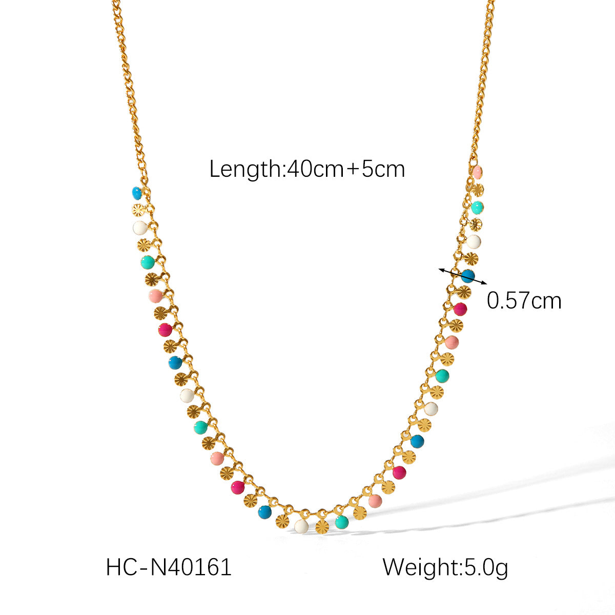Minimalist Geometric Stainless Steel Clavicle Necklace with Enamel Accents and Tassel Pendant for Women