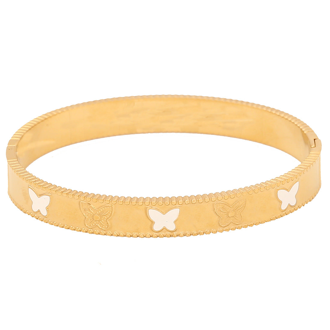 Bracciale Minimalista a Farfalla da Donna in Acciaio Inossidabile con Finitura Placcata