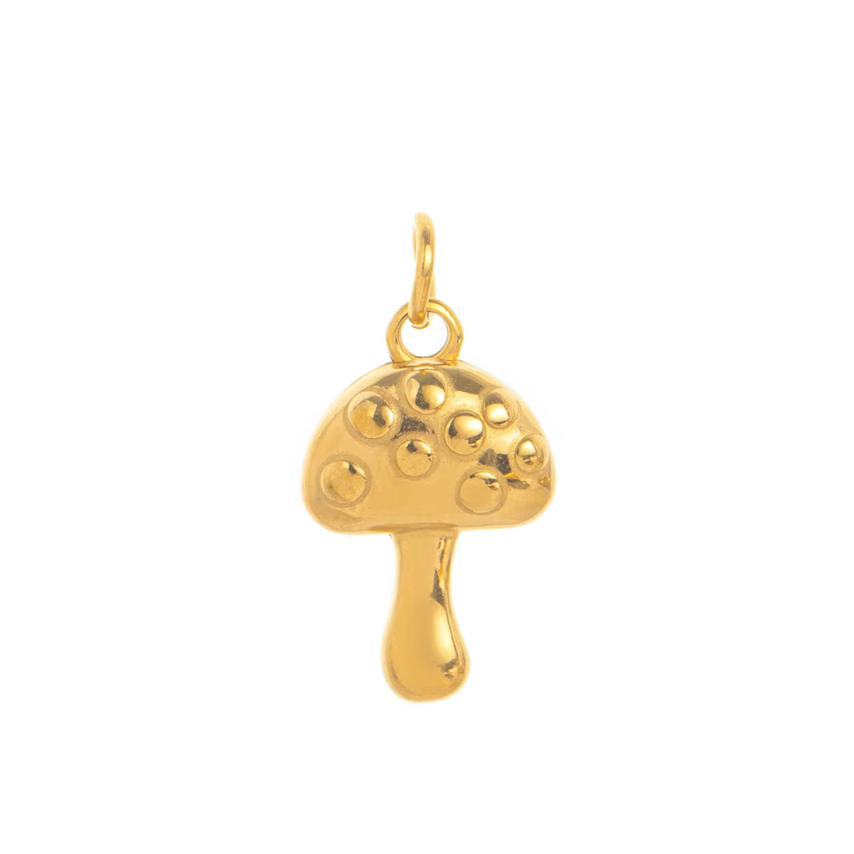Vintage 18K Gold Plated Stainless Steel Geometric Floral Charm Bar