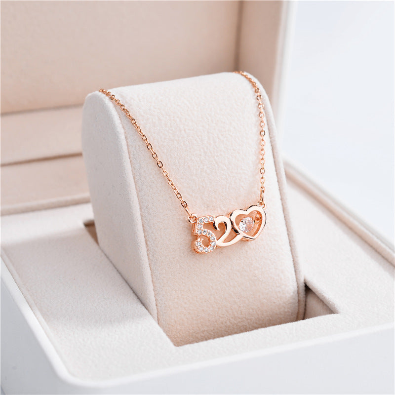 Minimalist Four-Leaf Clover Pendant Necklace in Titanium Steel with Plated Finish for Women