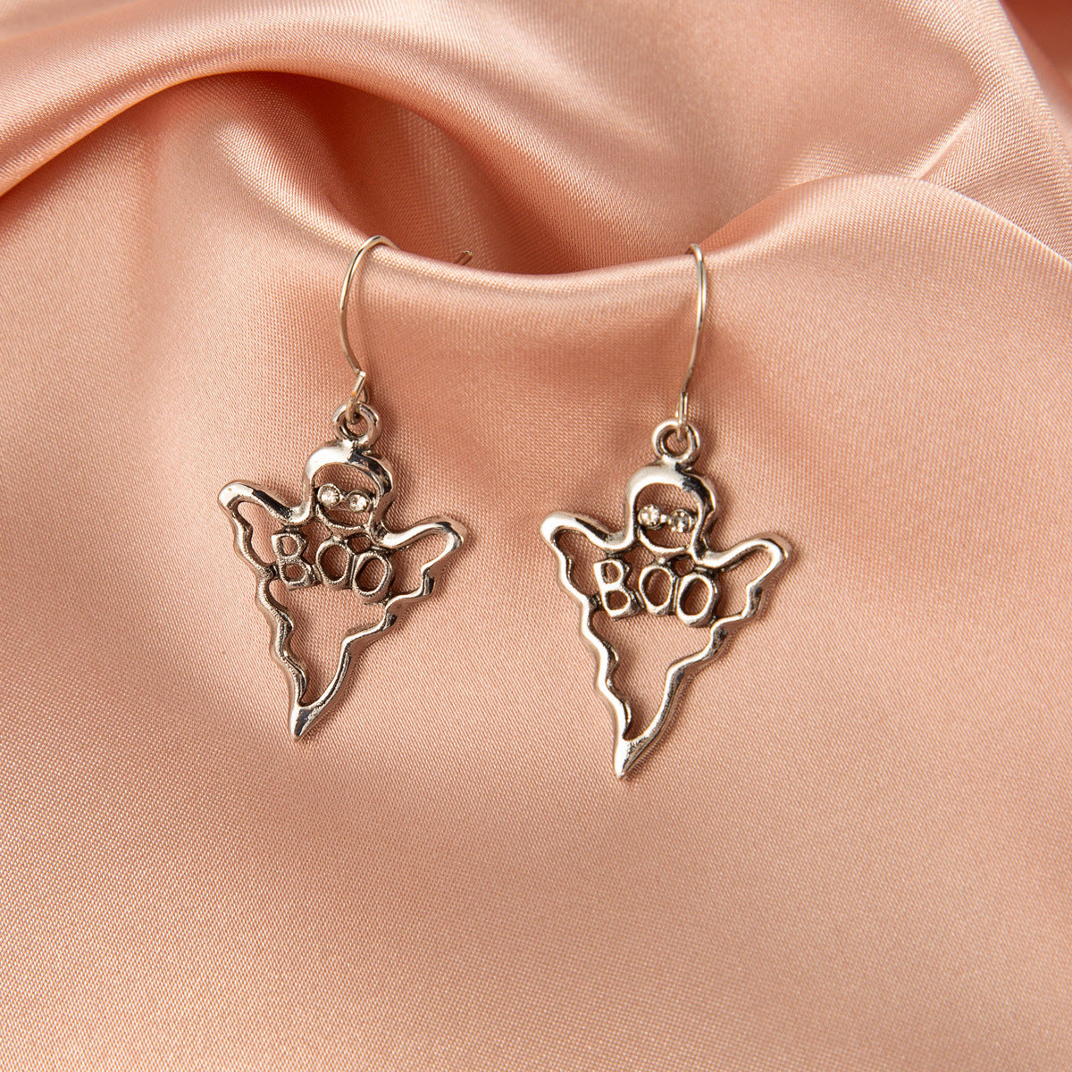 Pendientes de Araña y Calavera con Temática de Halloween y Motivo de Calabaza en Aleación con Acabado Chapado en Oro para Uso Unisex