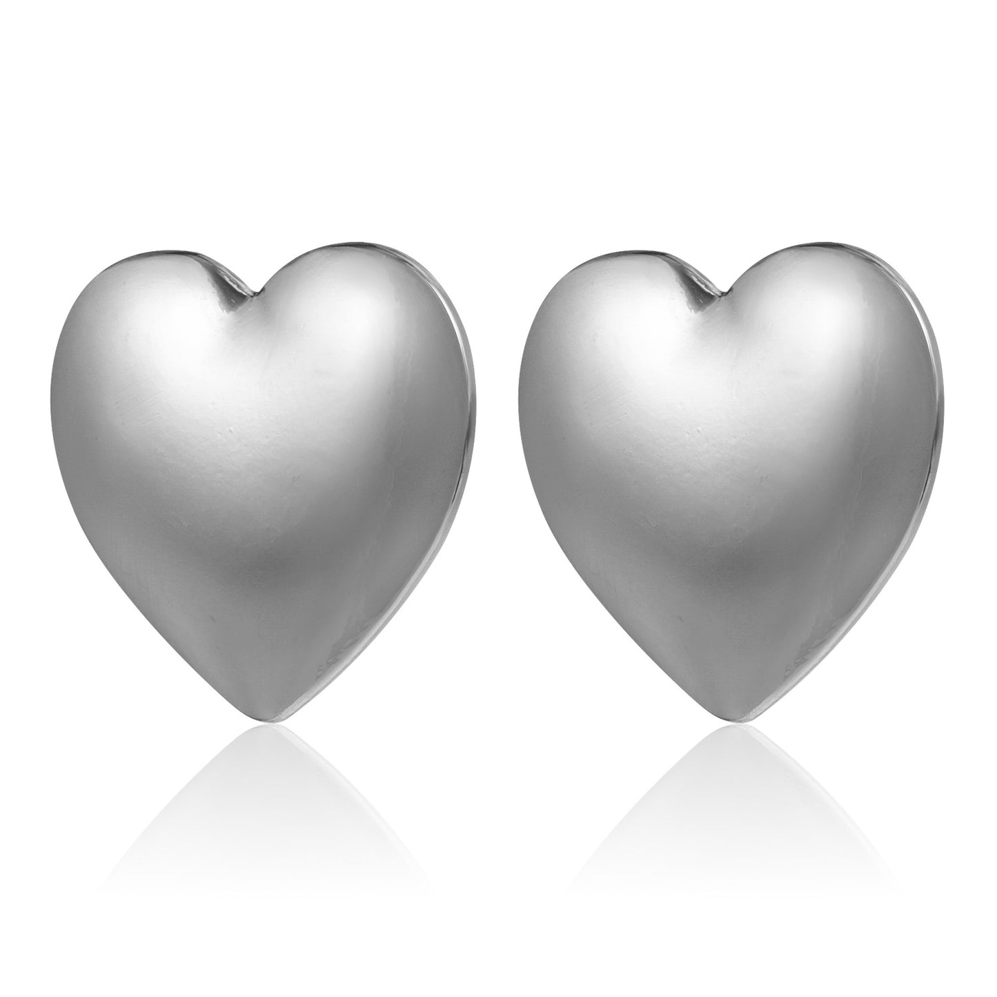 Pendientes de aleación con forma de corazón geométrico de estilo vintage para mujer con acabado chapado