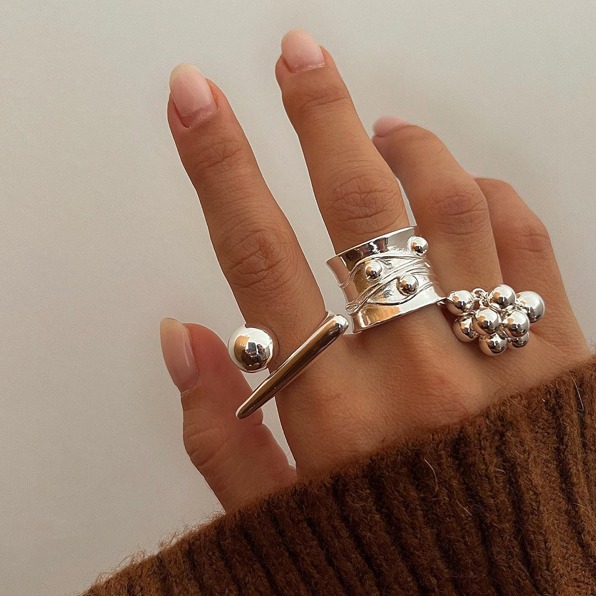 Minimalist Geometric Plated Stainless Steel Open Ring