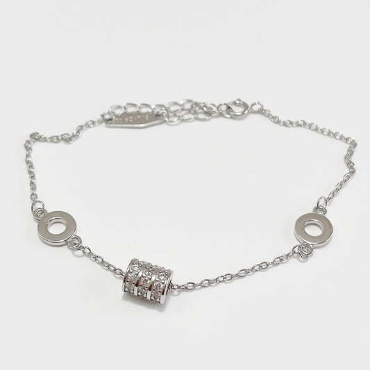 S925 Sterling Silver Beaded Bracelet for Women Minimalist Fashionable Business Casual