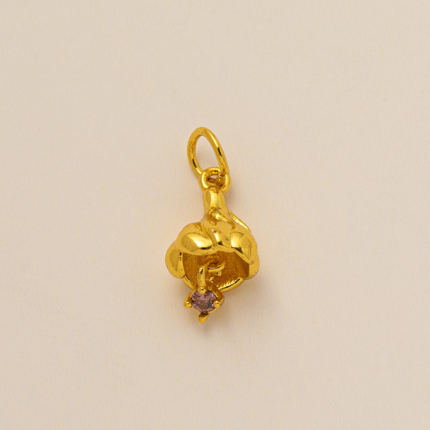 December Birthstone Cubic Zirconia Plated Brass Charm Bar Pendant for DIY Necklace Unisex
