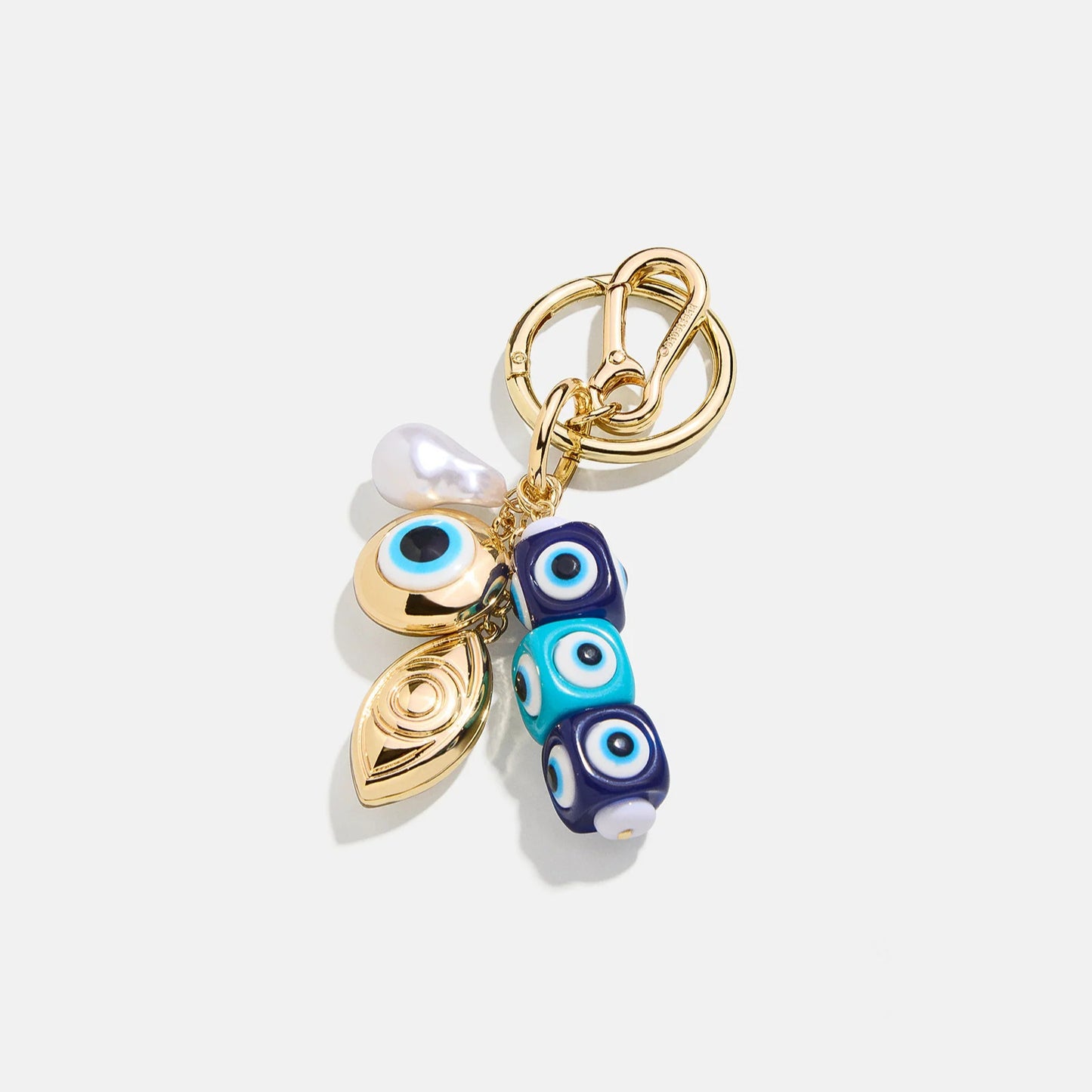 Minimalist Floral Plated Alloy Charm Bar Keychain for Women