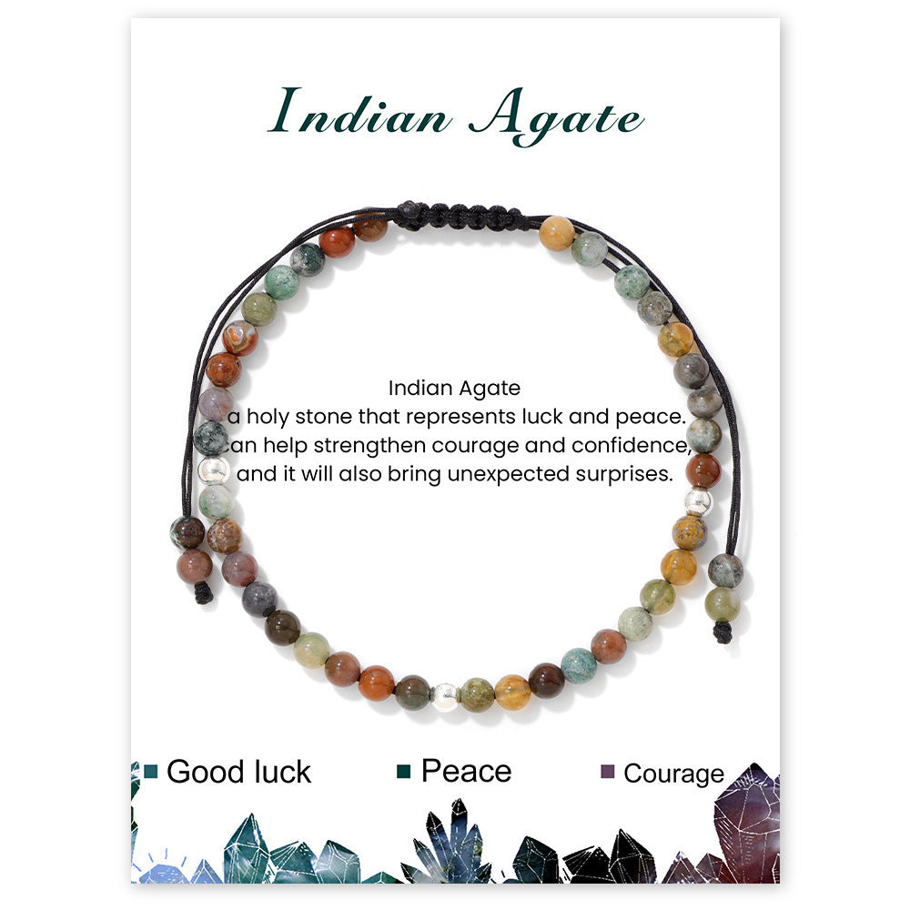 Elegant Sweet Hand-woven Geometric Stone Beaded Bracelet for Women