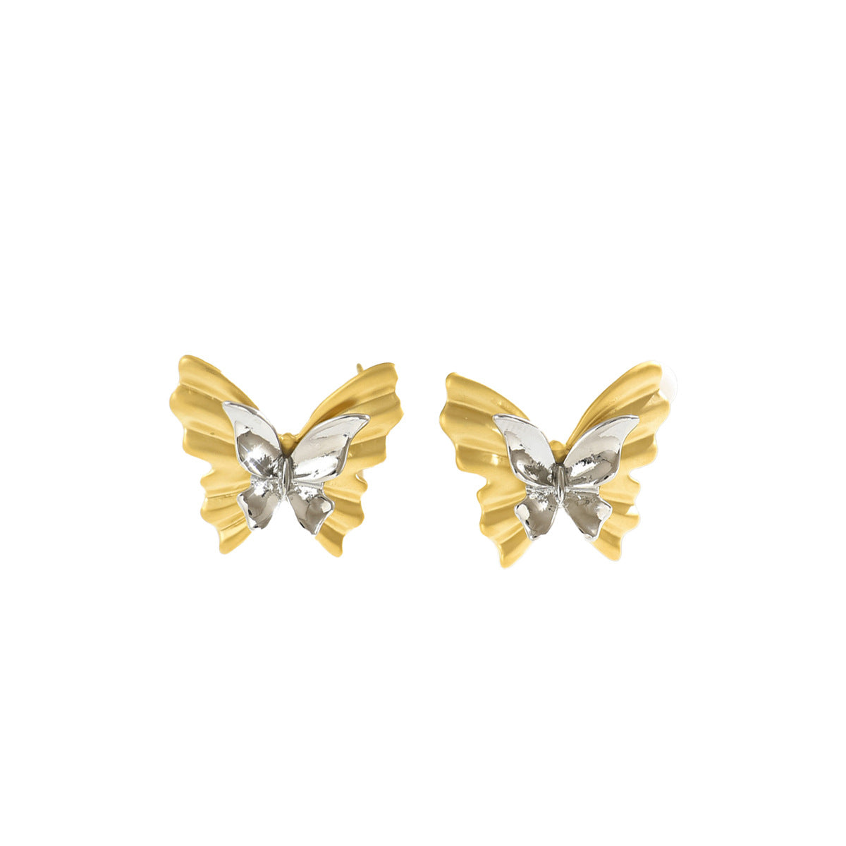 Pendientes de Mariposa Dulces y Frescos para Mujer en Cobre con Acabado Galvanizado