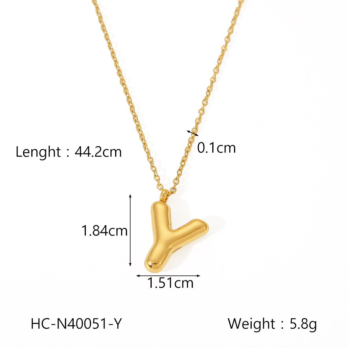 Collana con ciondolo a bolla in acciaio al titanio con finitura galvanica per donna, catena in acciaio inossidabile con ciondolo minimalista alla moda con alfabeto