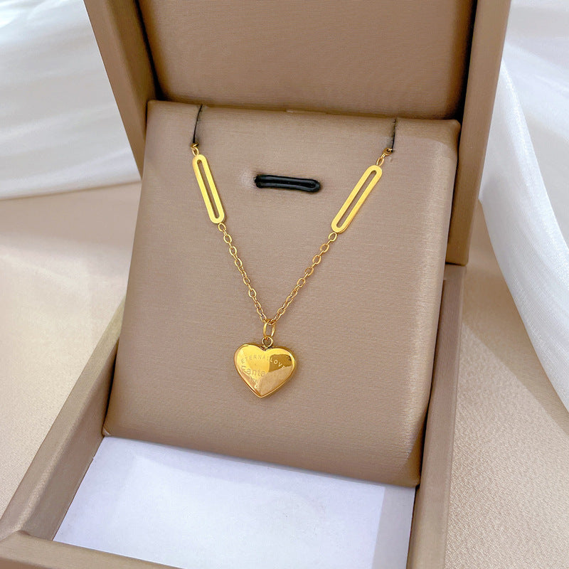 Collana in acciaio al titanio geometrica minimalista per unisex con catena irregolare