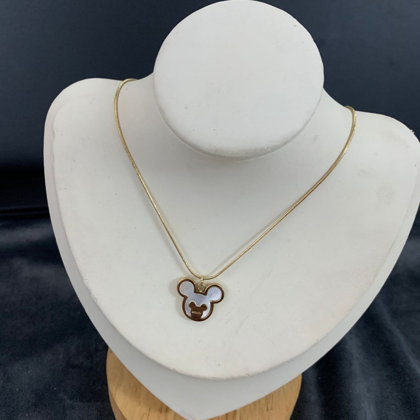 Collana Pendente Originale in Acciaio al Titanio a Forma di Testa di Topo Stile Animale con Placcatura e Catena a Serpente Unisex
