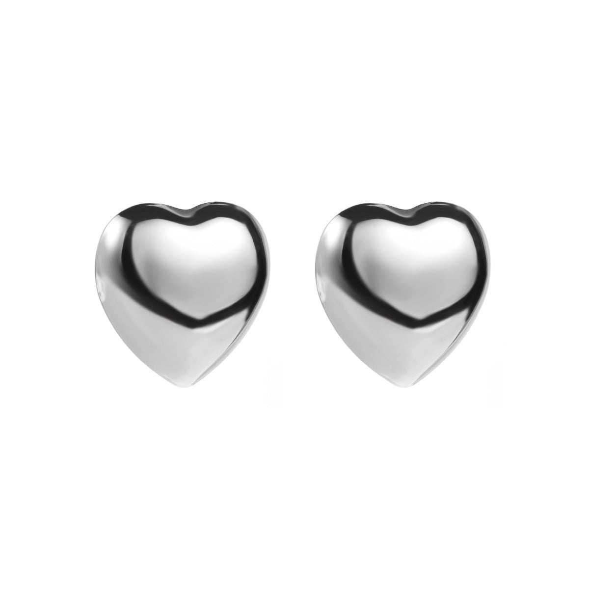 Pendientes de acero inoxidable con forma de corazón, dulces y atrevidos, con baño de oro de 18 quilates para mujer