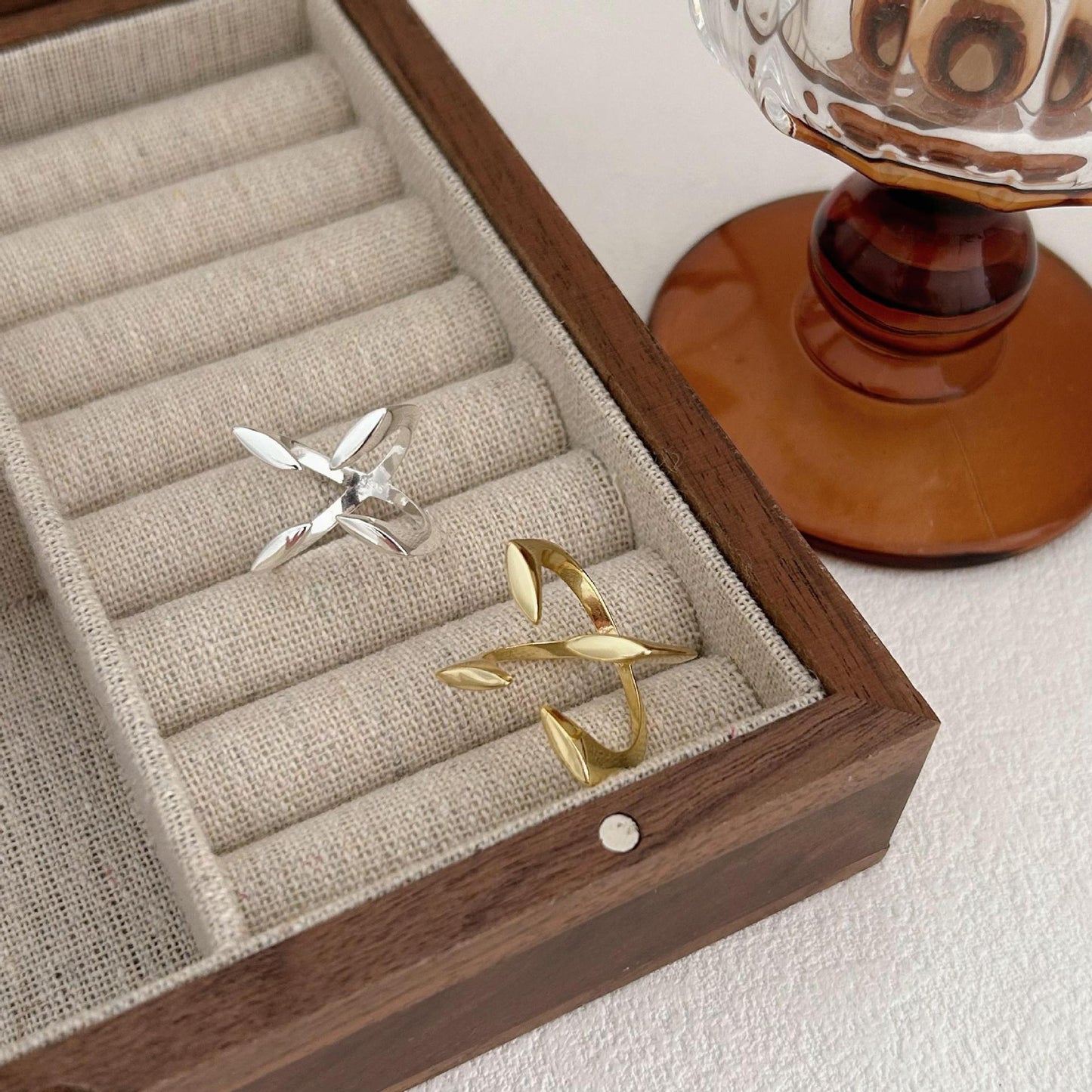 Anillo de Plata de Ley 925 Geométrico Dulce Vintage para Mujer