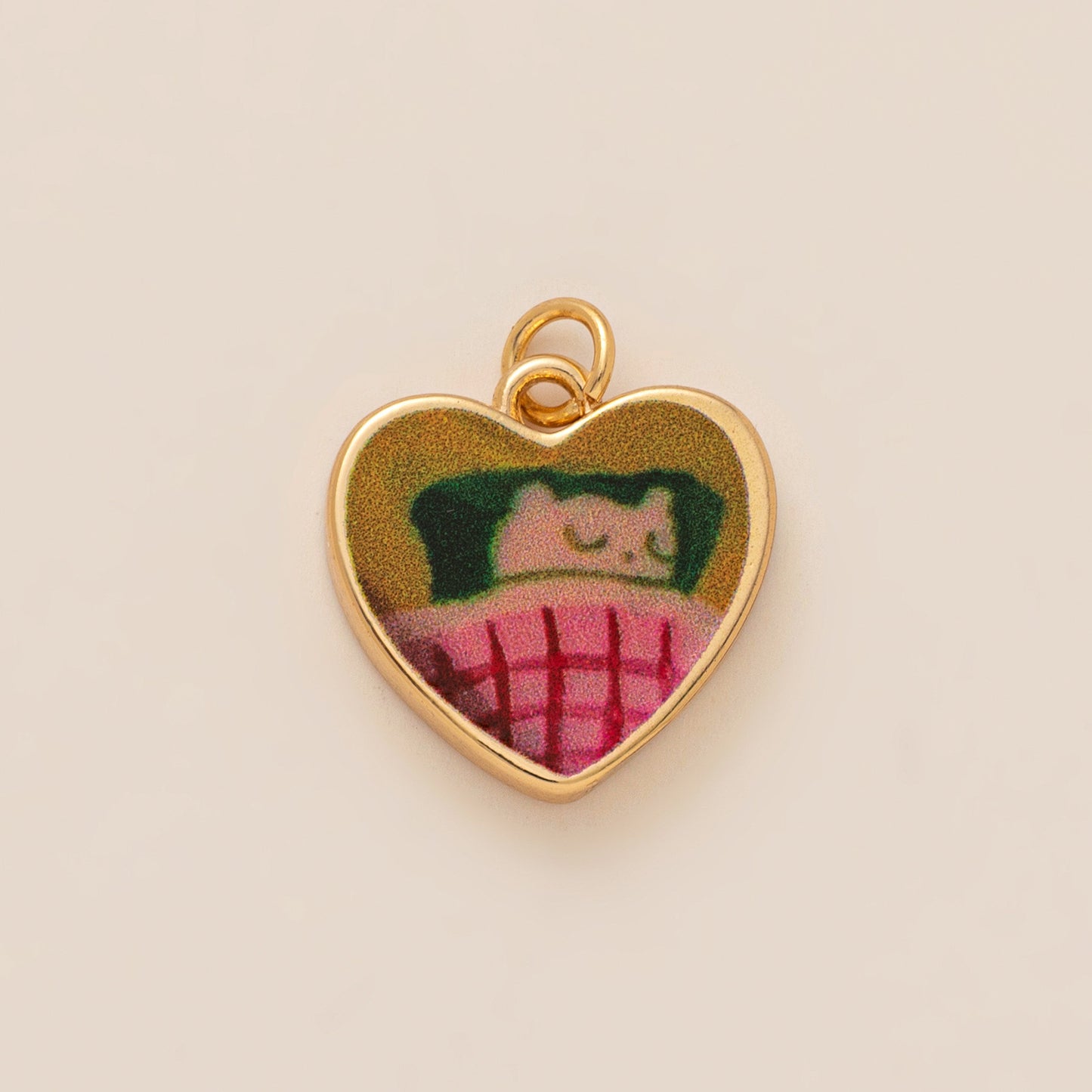 Sweet 18K Gold Plated Brass Cat Pendant Necklace Corn Chain Unisex Jewelry