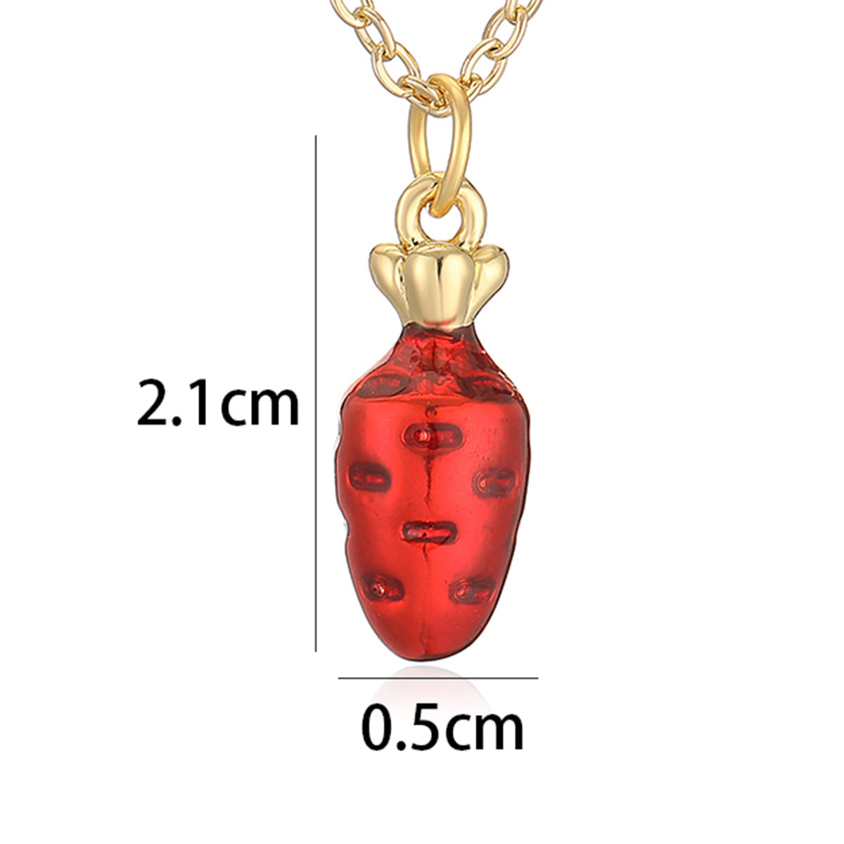 Barra de Abalorio de Frutas Esmaltadas Minimalistas con Baño de Oro de 18K