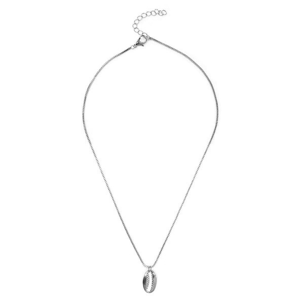 Fashion Minimalist Plated Alloy Shell Necklace Cross Chain Women's Pendant Jewelry