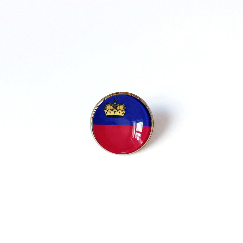 Pin de Solapa de Aleación Esmaltado Personalizado con Diseño de Bandera del Mundo para Hombres y Mujeres