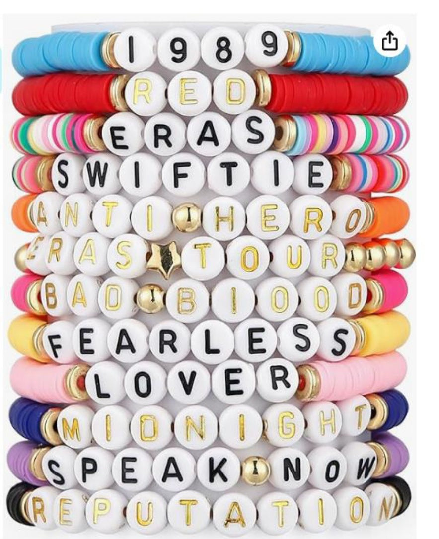 Bohemian Vintage Letter Number Beaded Bracelet Unisex Handmade Layered