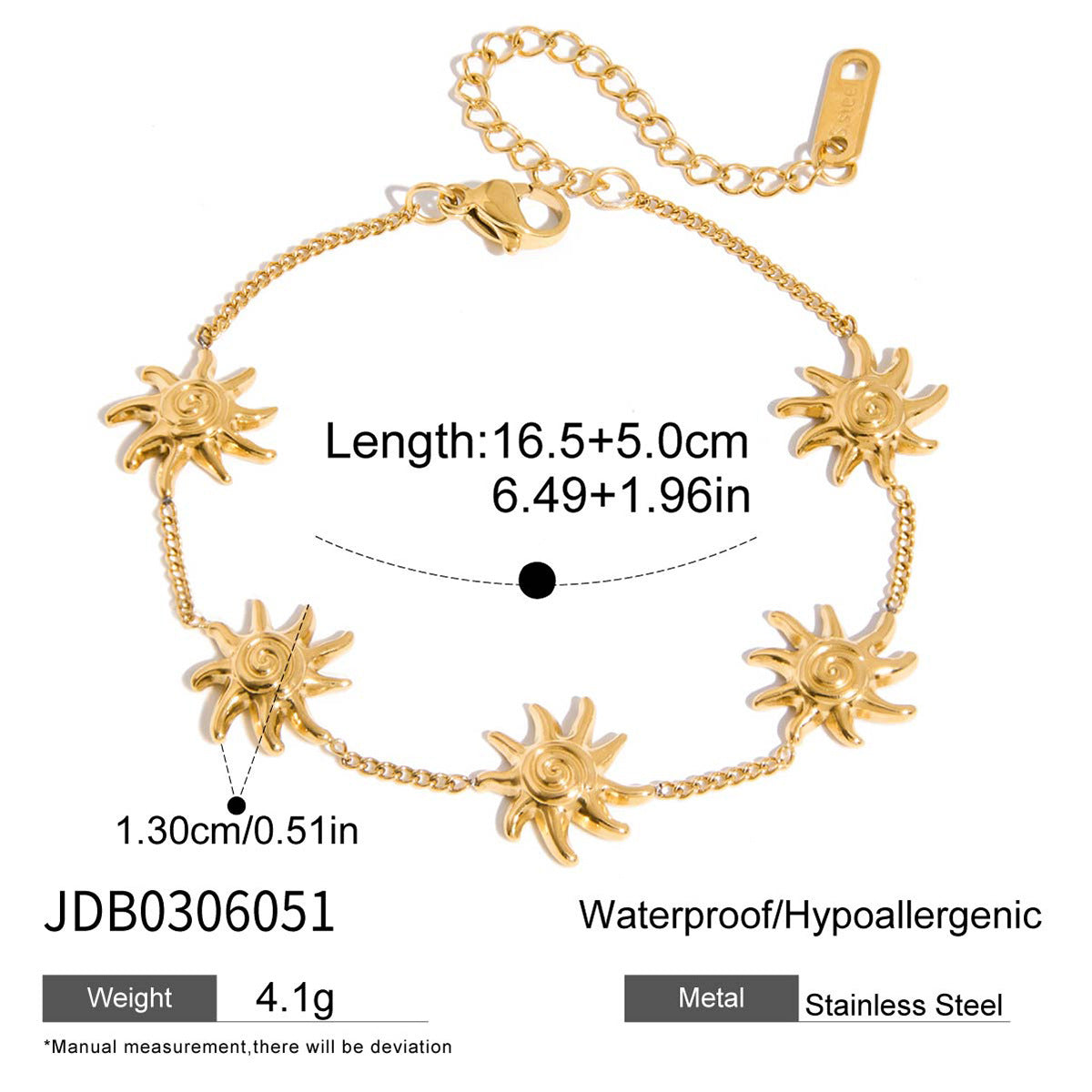 Minimalist Luxury Geometric Stainless Steel PVD Plated Bracelet for Women