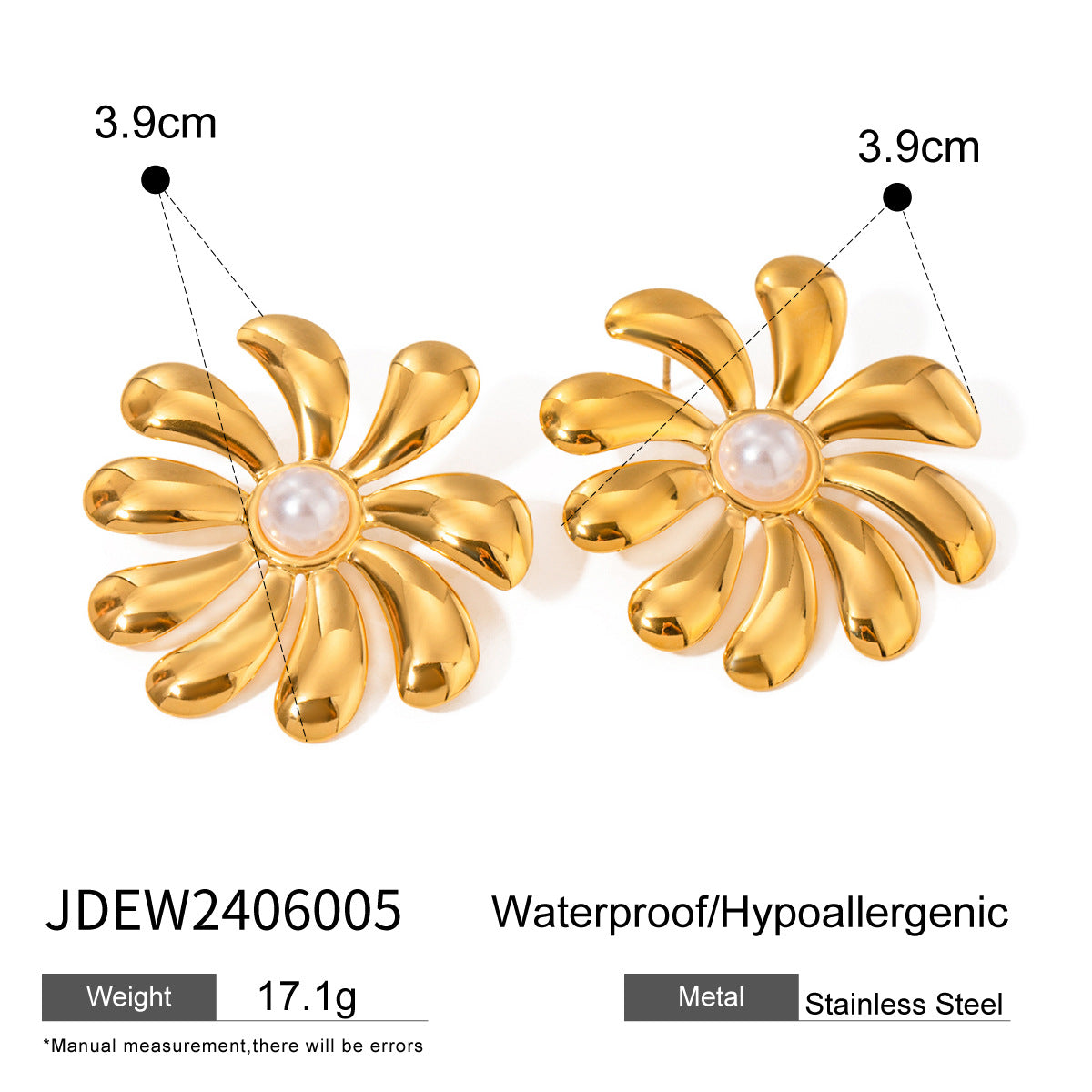 Anello placcato in acciaio inossidabile con motivo geometrico, elegante design floreale, da donna