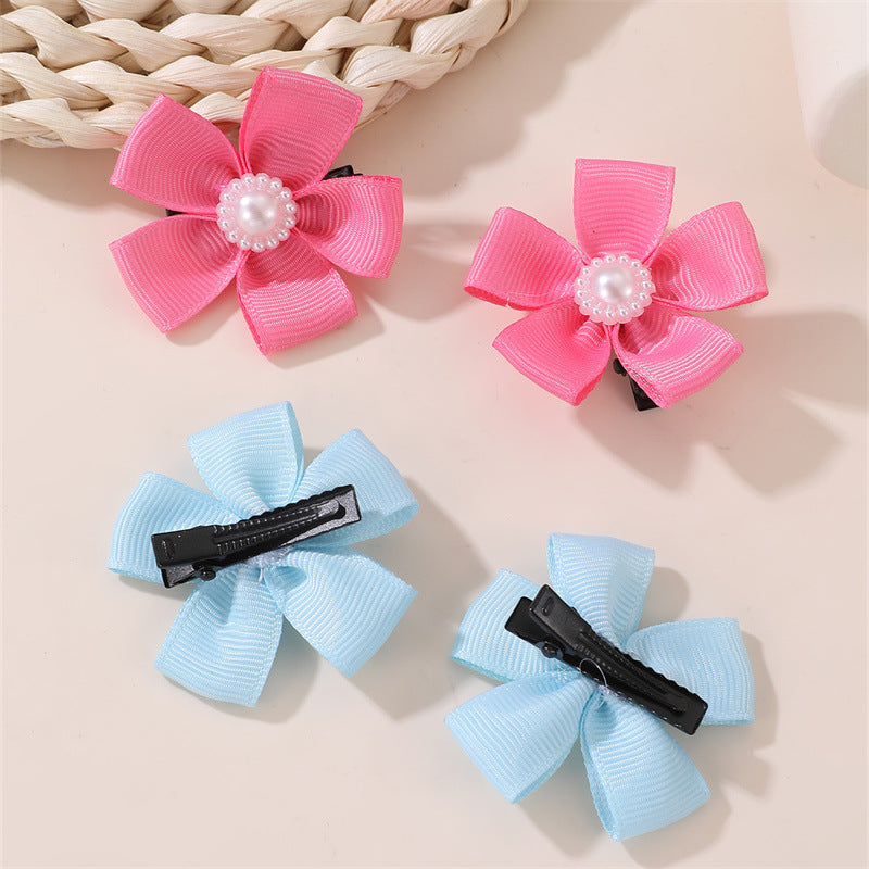 Sweet Princess Hair Clip for Girls with Bow Shape Made of Plastic Resin Butterfly Clip Side Hairpin for Children Aged 3 to 10 Years