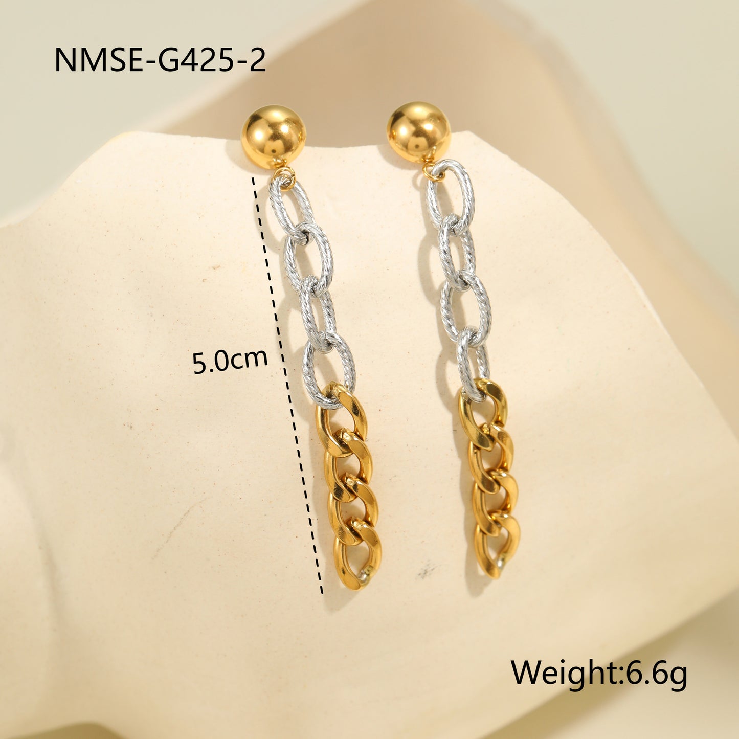 Conjunto de joyería minimalista, chapado en oro, con colgante geométrico de acero inoxidable y cadena para mujer