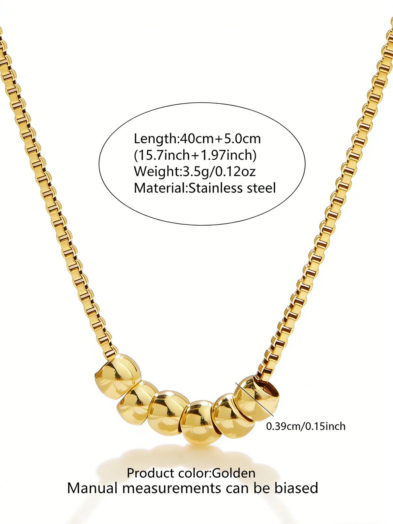 Elegant Geometric Round Stainless Steel PVD Necklace for Women
