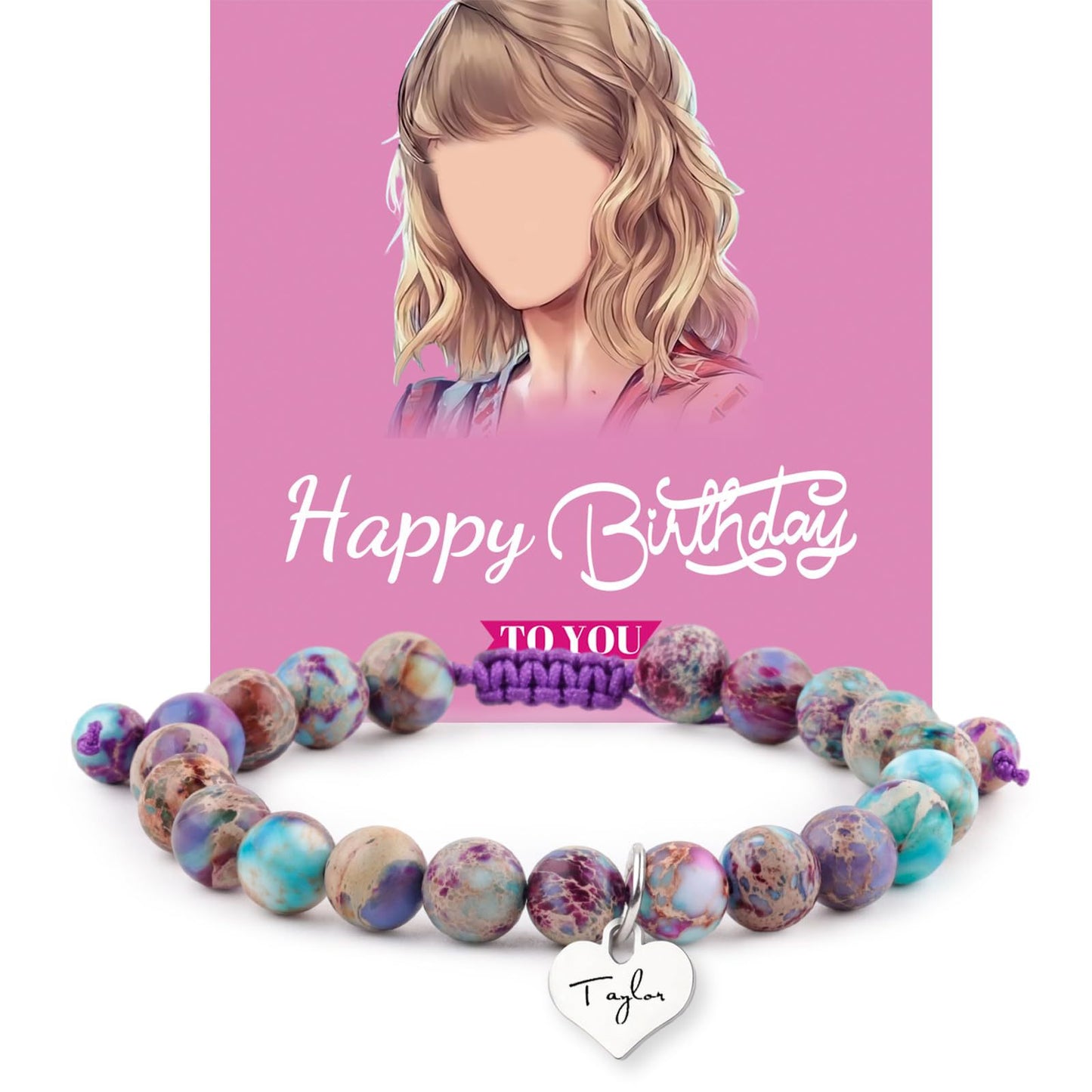 Casual Letter Resin Agate Bracelet Set Leopard Print Unisex Handmade