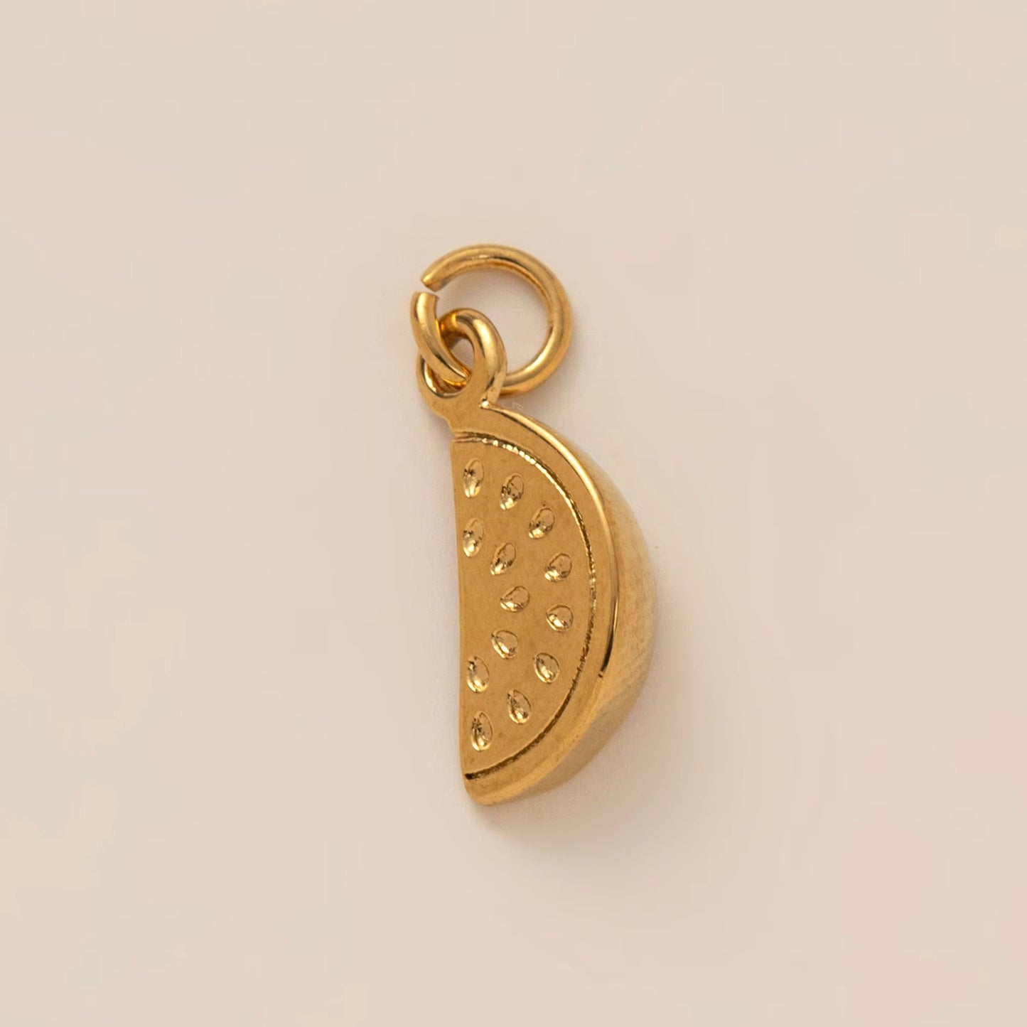 Vintage 18K Gold Plated Stainless Steel Geometric Floral Charm Bar