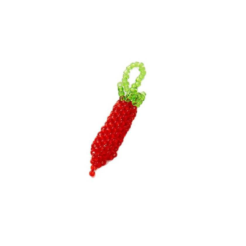Sweet Handmade Woven Fruit Floral Acrylic Charm Bar Pendant