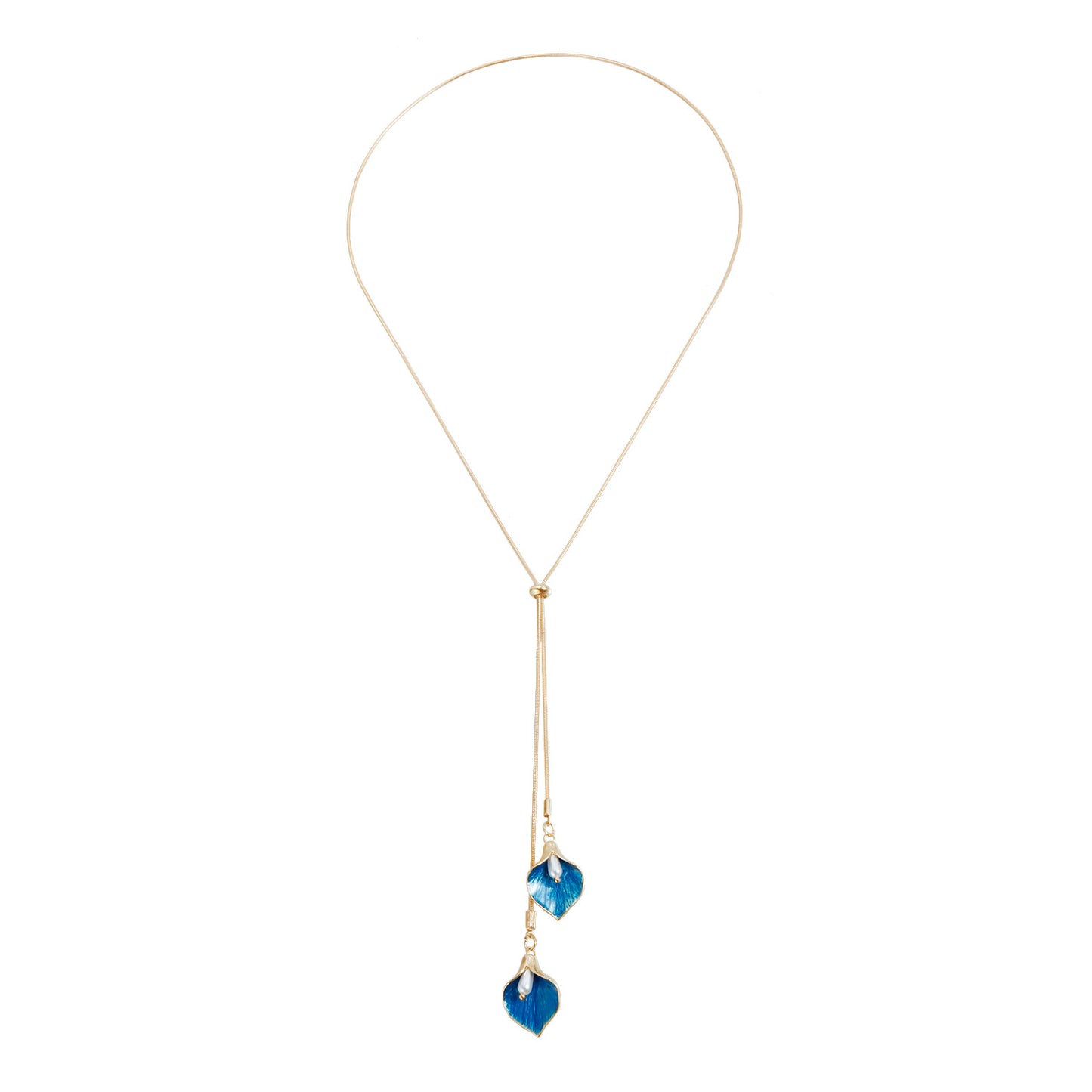 Vintage Elegant Floral Geometric Drip Oil Plated Alloy Necklace for Women