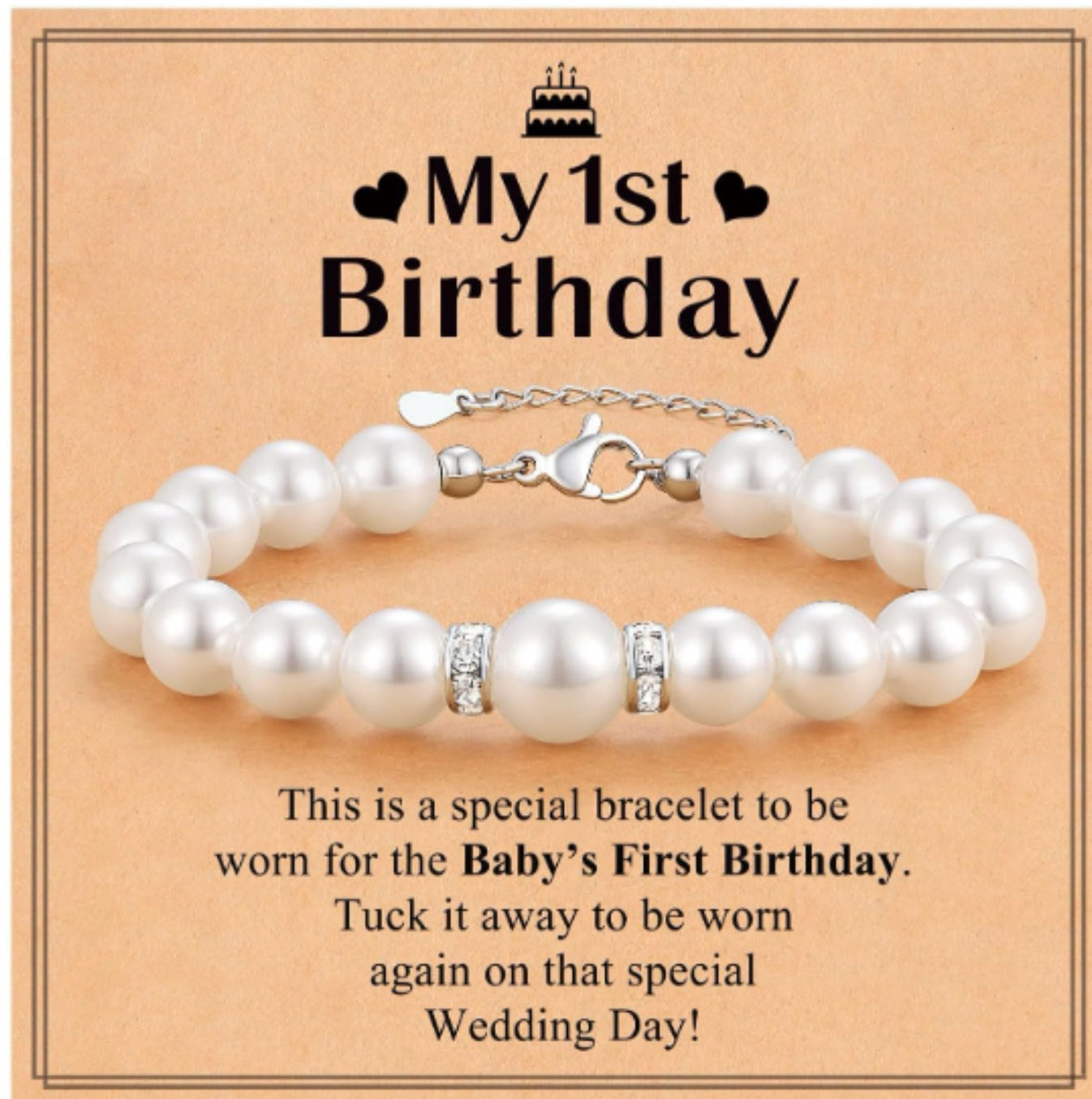 8mm Imitation Pearl Heart Woven Bracelet Unisex Fashion Jewelry Gift