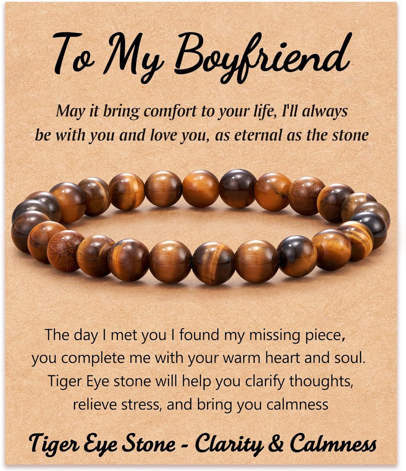 Men's Geometric Round Agate Beaded Bracelet