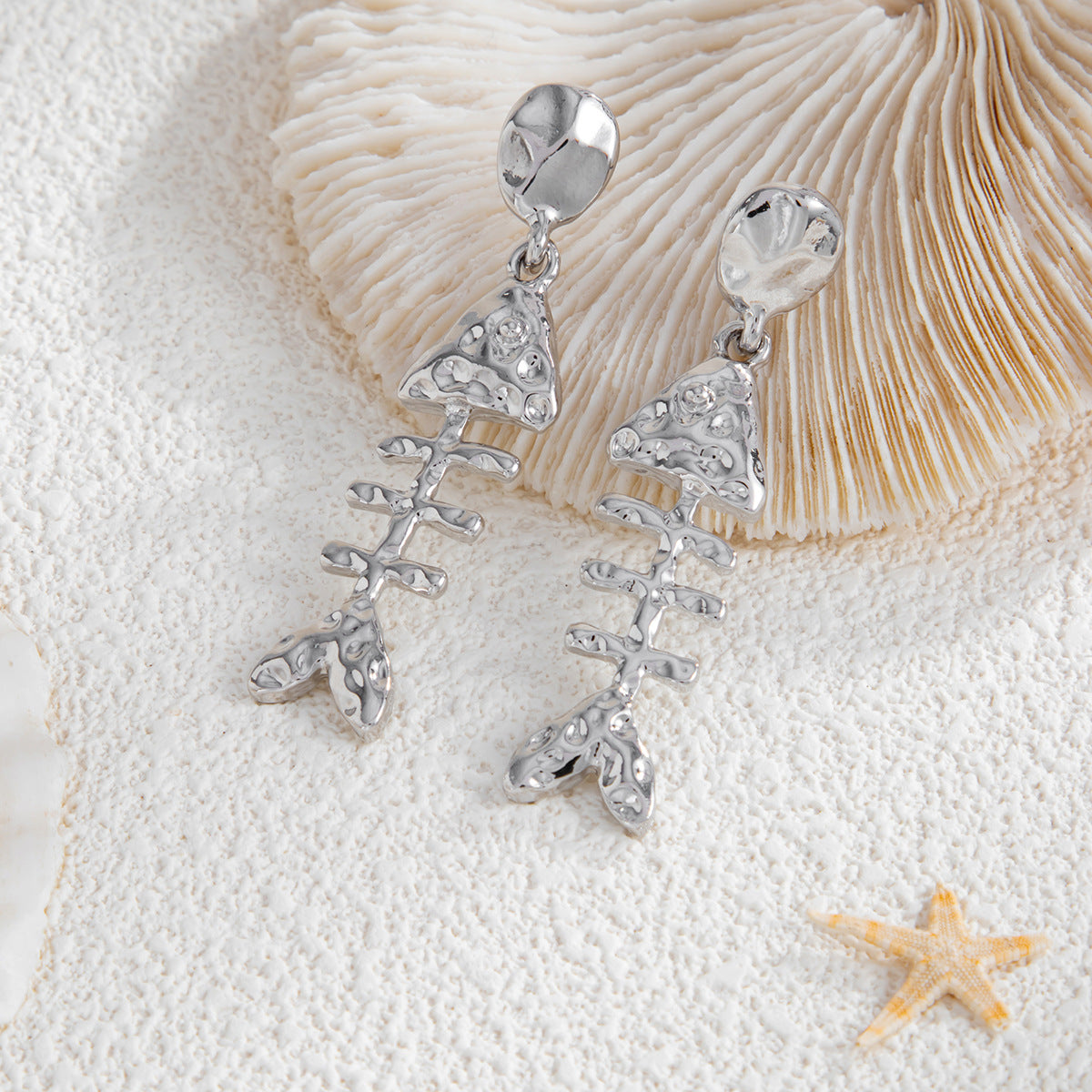 Elegant Plated Zinc Alloy Fish Animal Earrings for Women