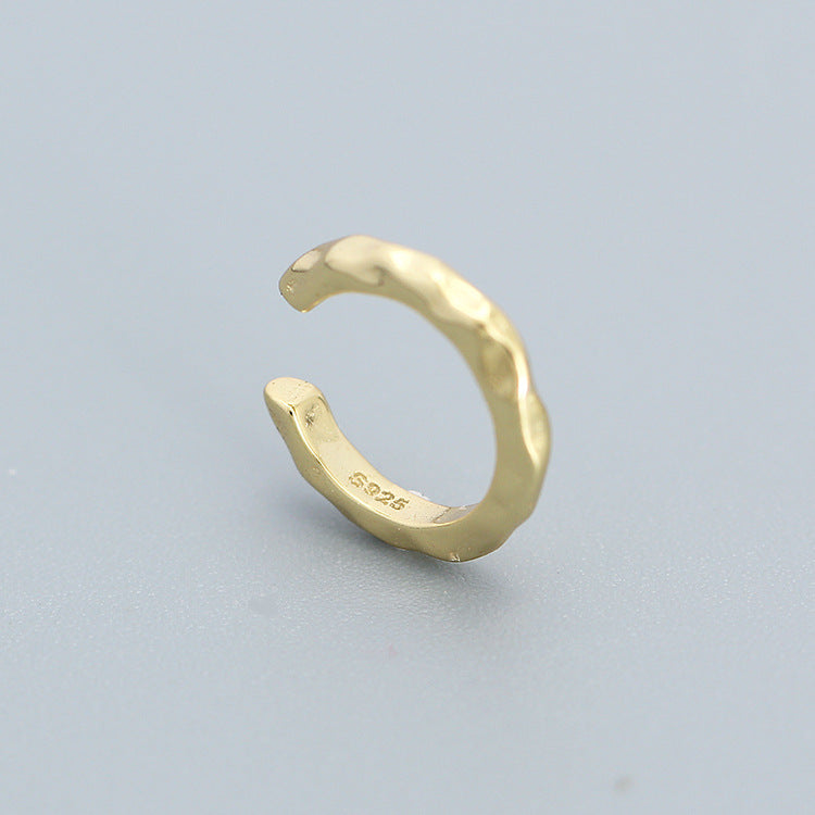 Orecchini a Clip in Argento Sterling 925 Stile Geometrico per Orecchie Non Forate con Design Poker di Strass, Gioielli con Polsino per Orecchio alla Moda e Minimalisti