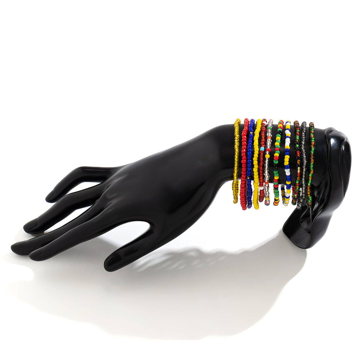Set bracciale bohémien con perline geometriche per donna con perline Miyuki, fatto a mano