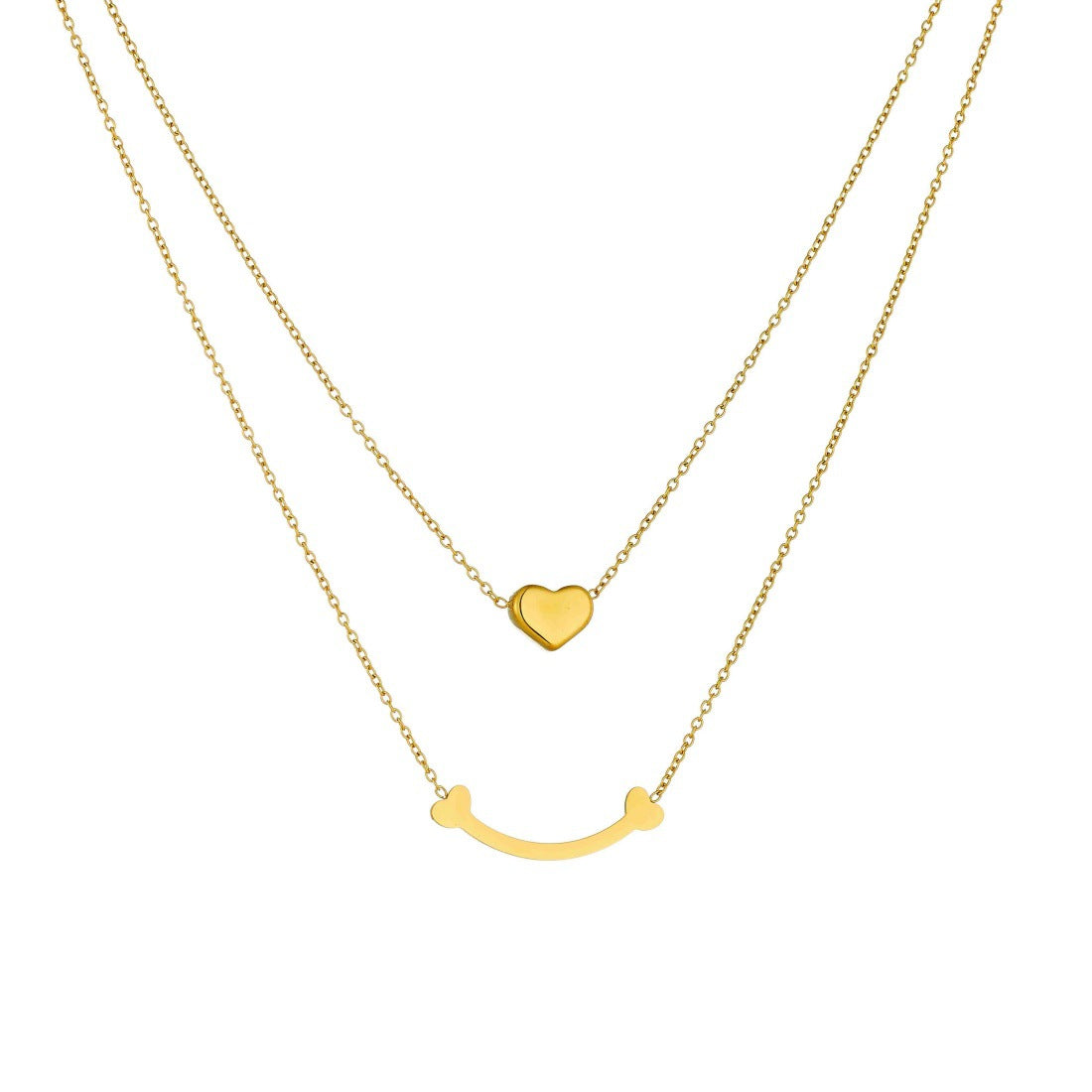 Minimalist Gold Plated Heart Stainless Steel Necklace