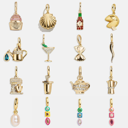 Fashion Business Stainless Steel PVD Gold Plated Charm Bar