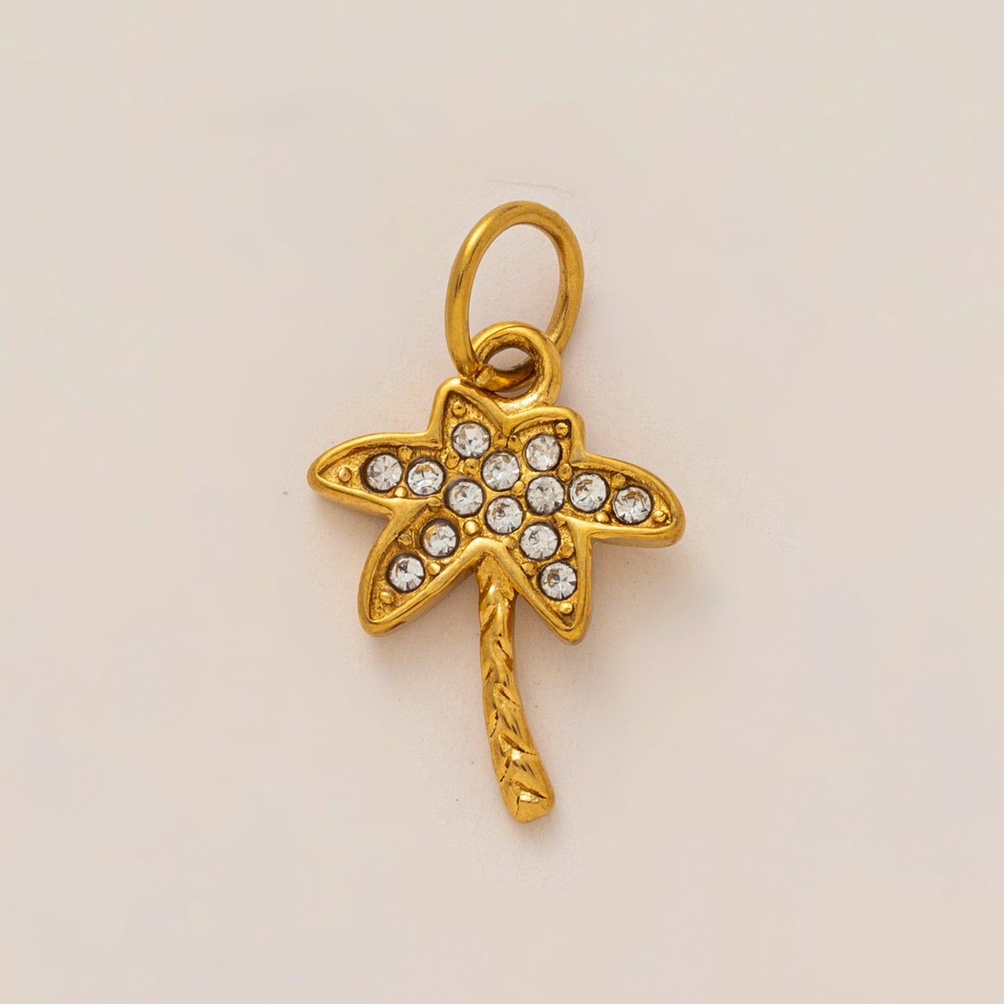 Vintage 18K Gold Plated Stainless Steel Marine Life DIY Charm Bar Pendant with Red Eye PVD Coating
