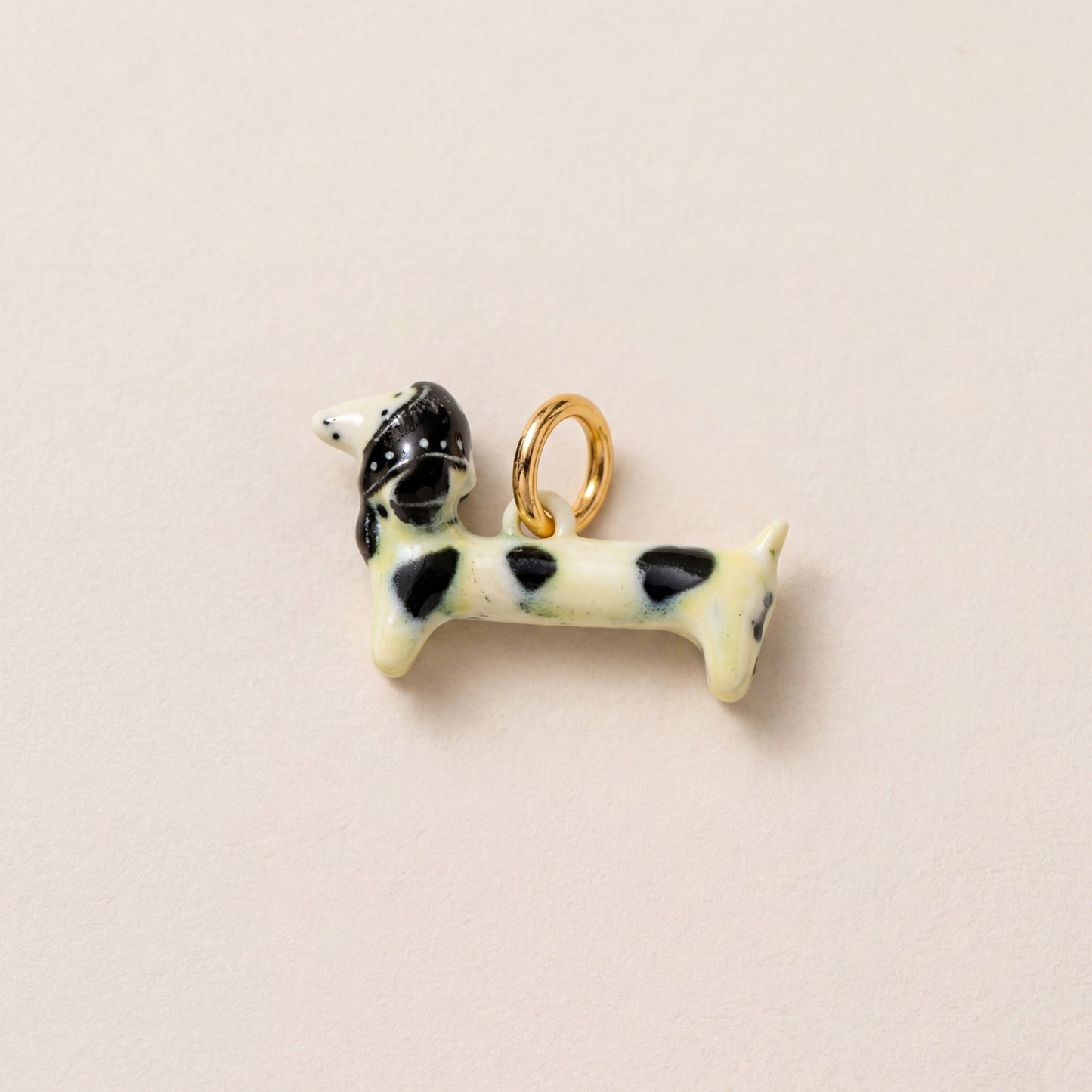 Vintage 18K Gold Plated Brass Animal Mushroom Drip Oil Charm Bar