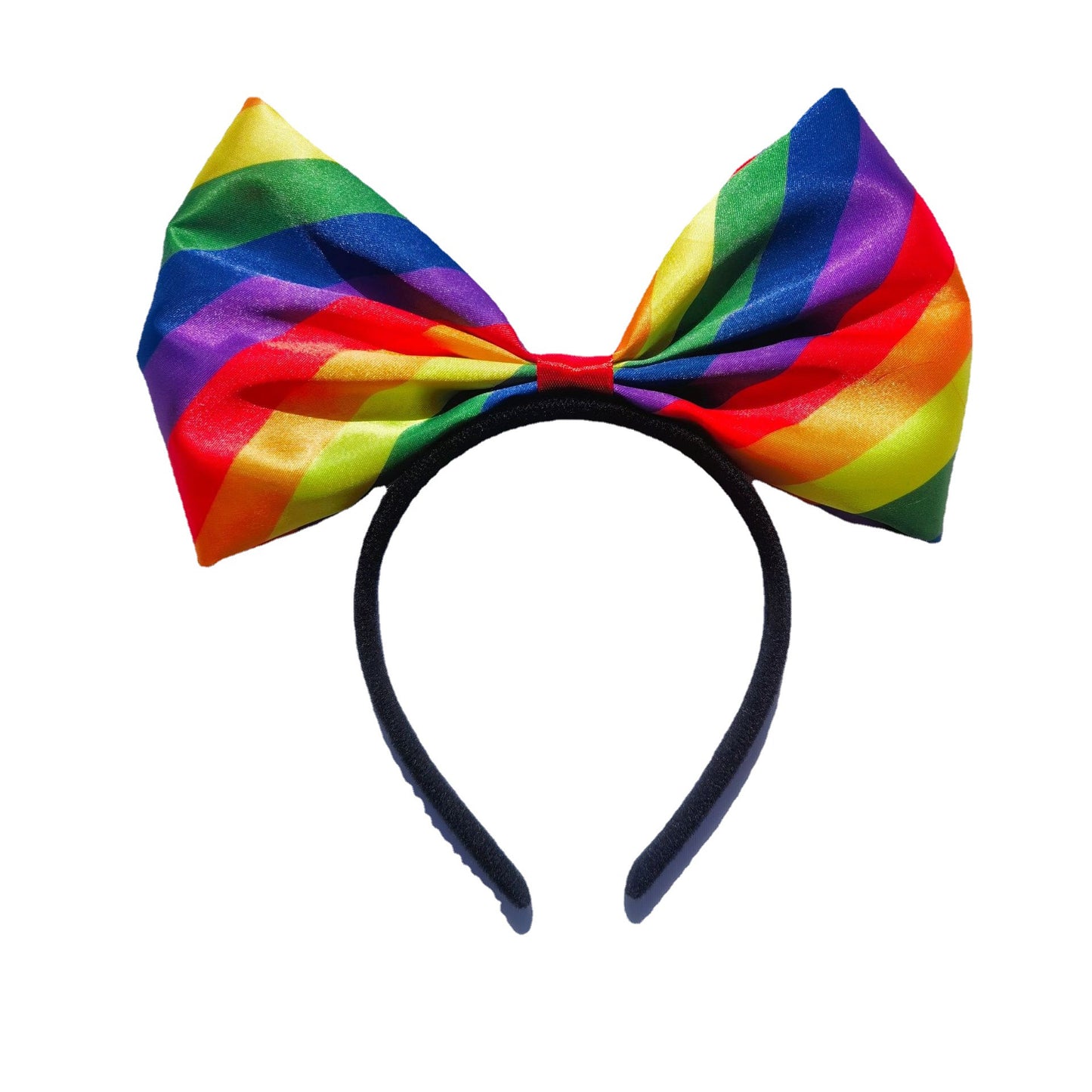Fascia per capelli Sweet Striped Rainbow Bow Unisex Accessorio per capelli per feste e festival
