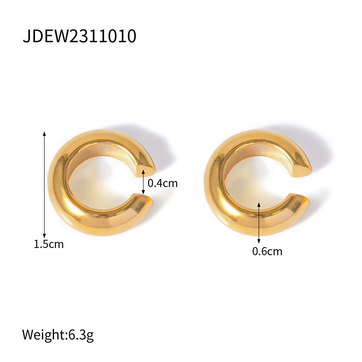 Elegant Geometric Stainless Steel Plated Stud Earrings with Cubic Zirconia for Women