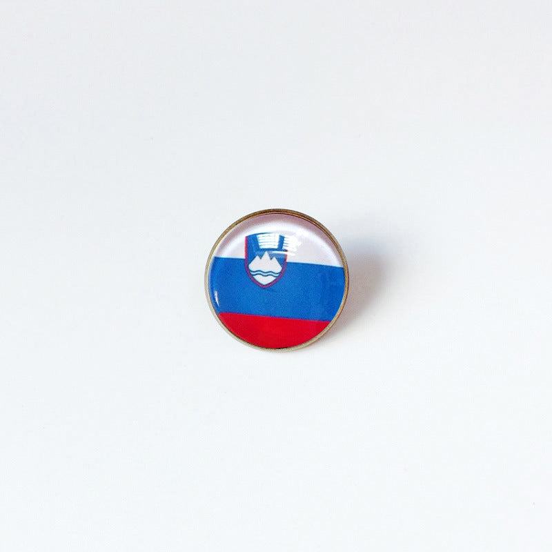 Pin de Solapa de Aleación Esmaltado Personalizado con Diseño de Bandera del Mundo para Hombres y Mujeres