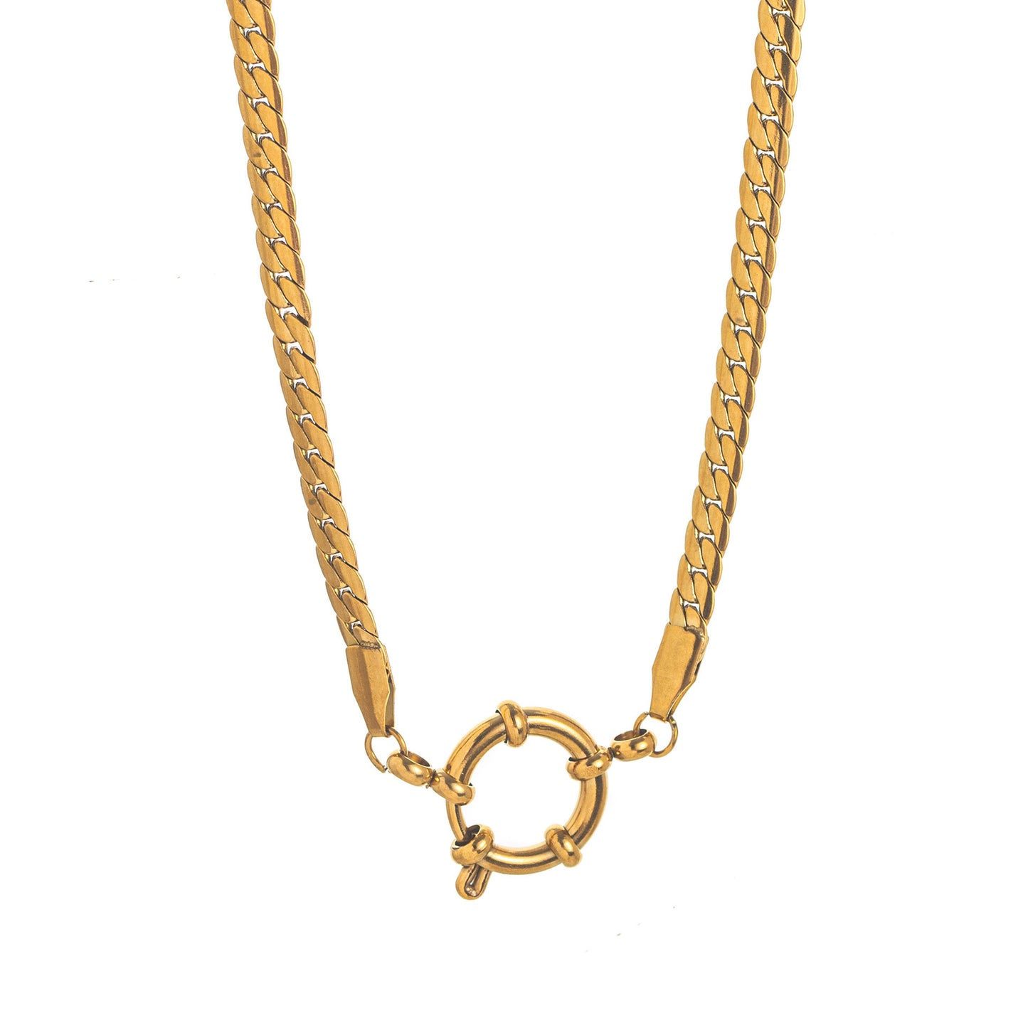 Vintage Luxury Heart Geometric Plated Drip Oil Stainless Steel Charm Bar Pendant