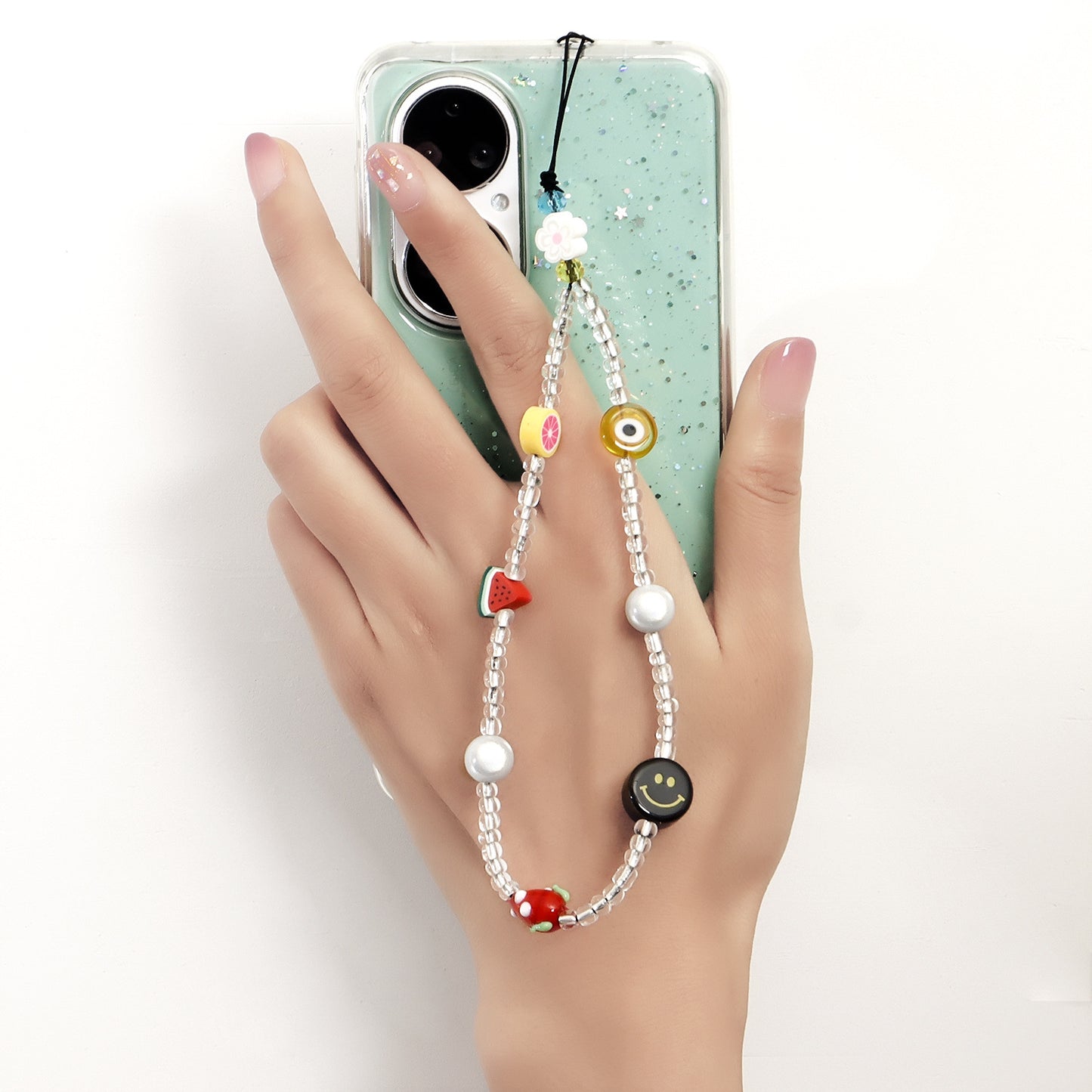 Bohemian Sweet Floral Alloy Plated Phone Chain for Women