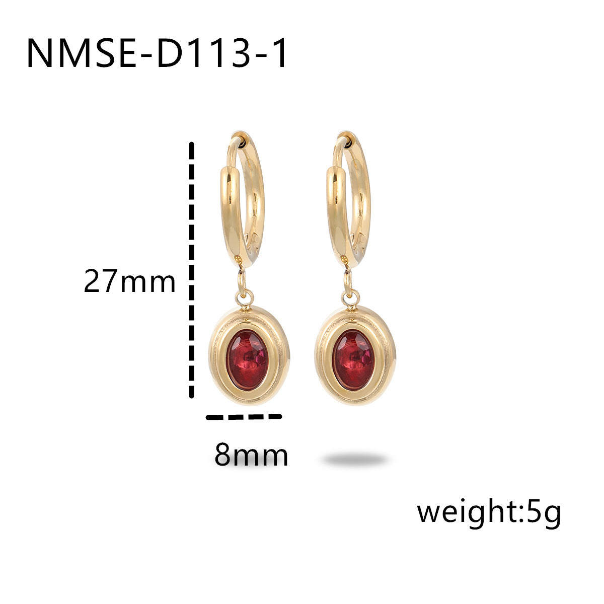 Aretes de acero inoxidable geométricos minimalistas para mujer con baño de oro de 18 quilates e incrustaciones de circonitas