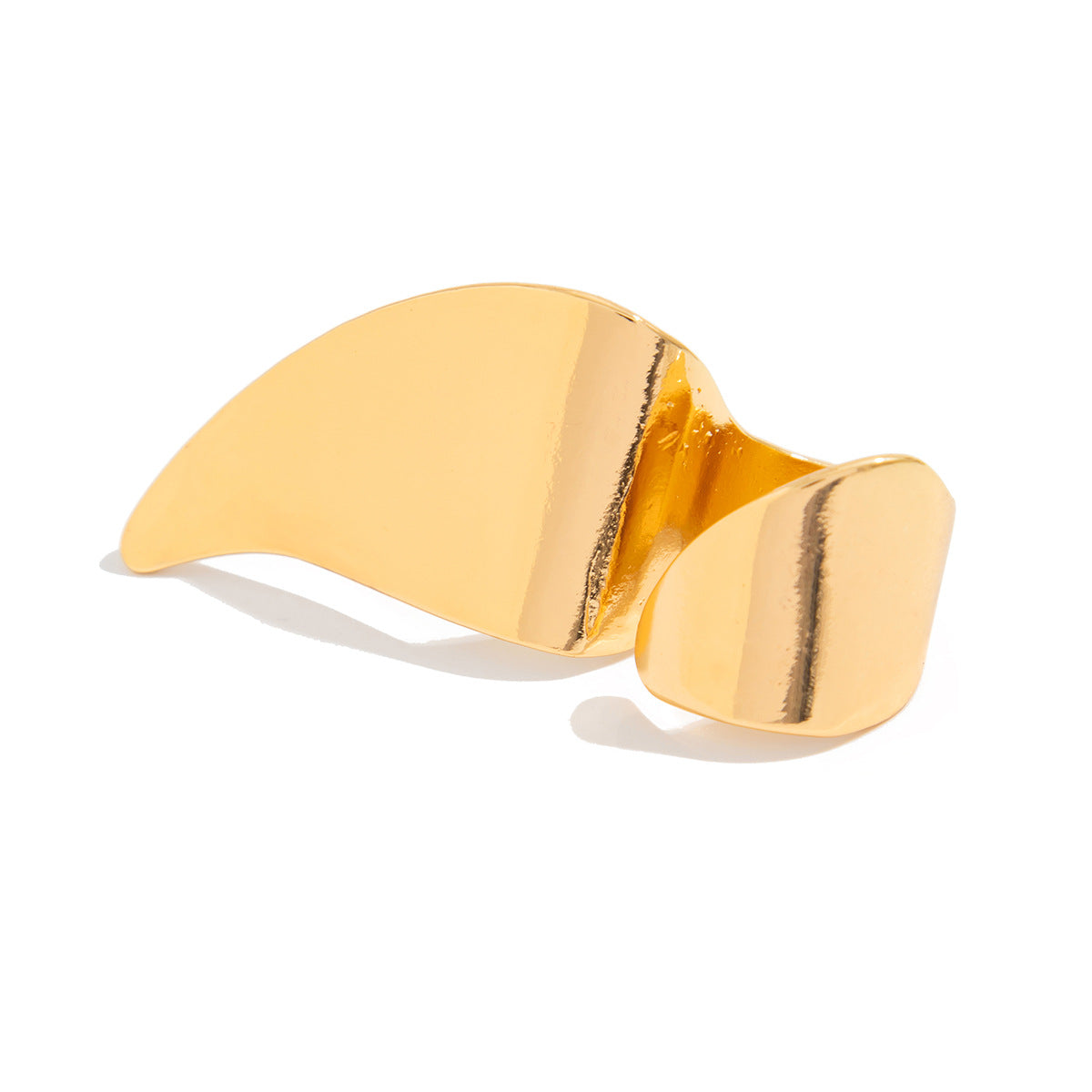 Anillo Abierto Geométrico Minimalista con Nudo para Mujer en Aleación con Acabado Chapado