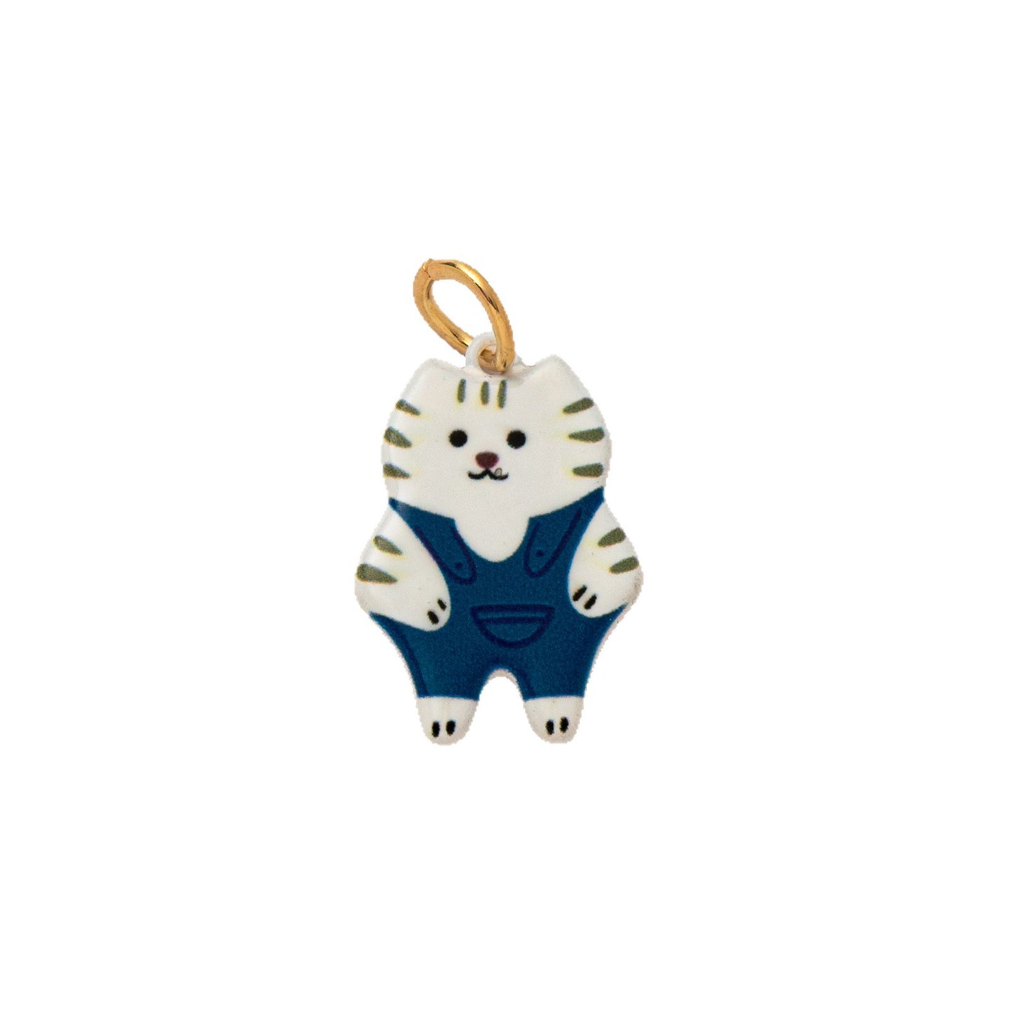 Vintage Luxury Cat Brass Charm Bar