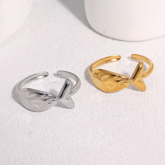 Sweet Gold Plated Animal Titanium Steel Open Ring